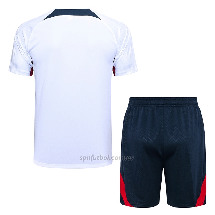 Chandal del Paris Saint-Germain Manga Corta 2023-2024 Blanco - Pantalon Corto